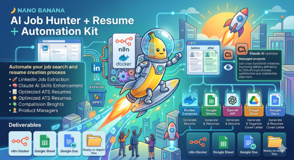 Pack of n8n workflows and Skills to boost your CV Applications